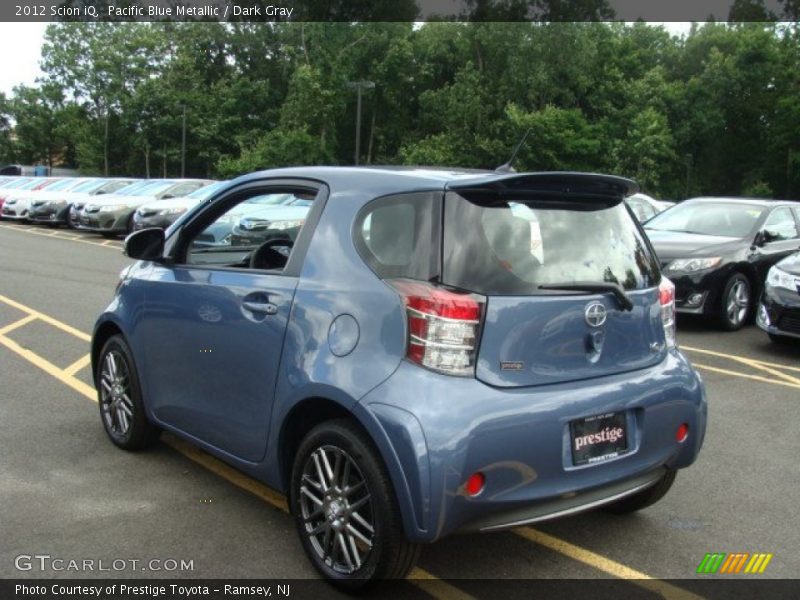 Pacific Blue Metallic / Dark Gray 2012 Scion iQ