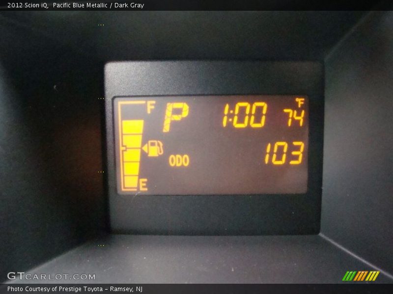 Pacific Blue Metallic / Dark Gray 2012 Scion iQ