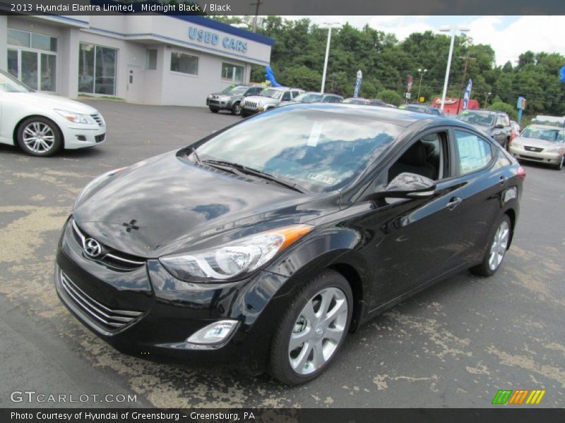 Midnight Black / Black 2013 Hyundai Elantra Limited
