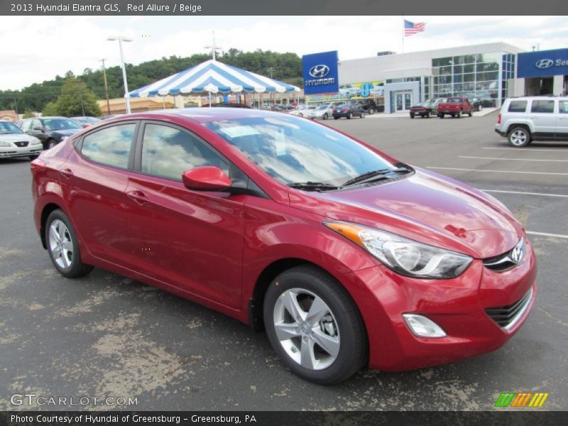 Red Allure / Beige 2013 Hyundai Elantra GLS