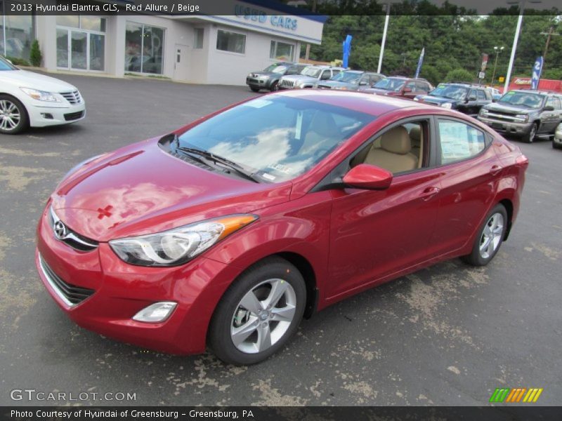 Red Allure / Beige 2013 Hyundai Elantra GLS