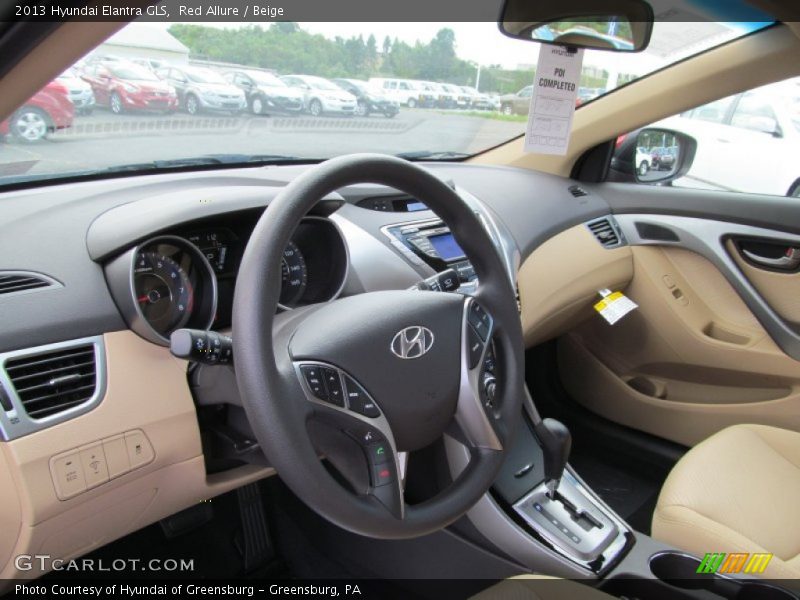Red Allure / Beige 2013 Hyundai Elantra GLS