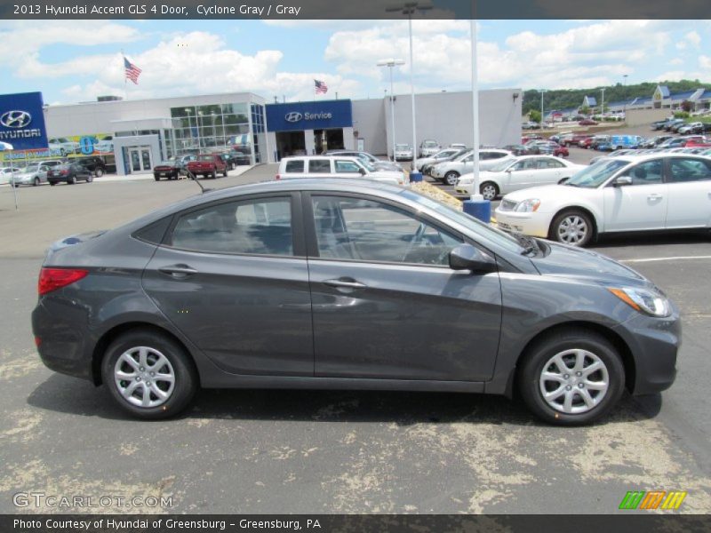 Cyclone Gray / Gray 2013 Hyundai Accent GLS 4 Door