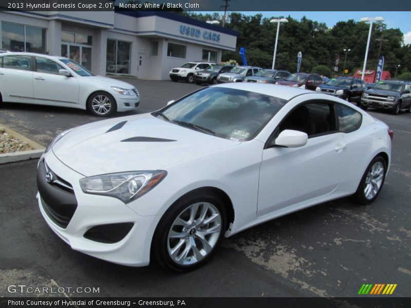 Monaco White / Black Cloth 2013 Hyundai Genesis Coupe 2.0T