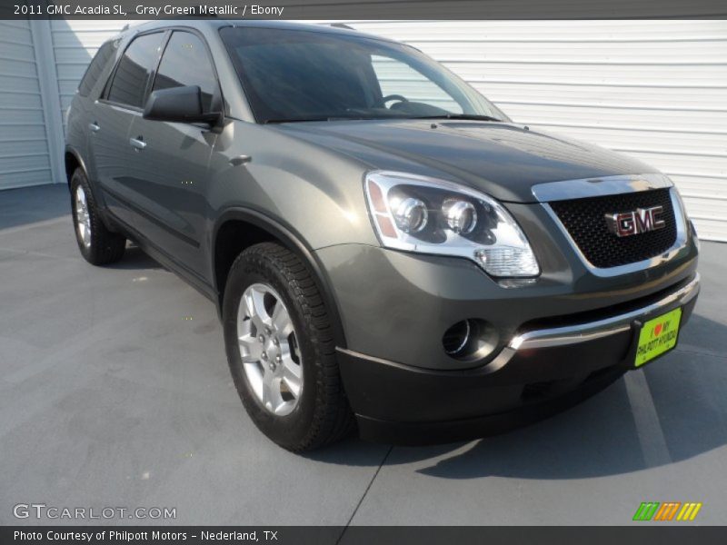 Gray Green Metallic / Ebony 2011 GMC Acadia SL