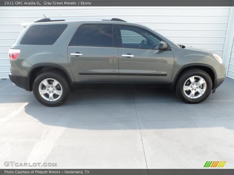 Gray Green Metallic / Ebony 2011 GMC Acadia SL