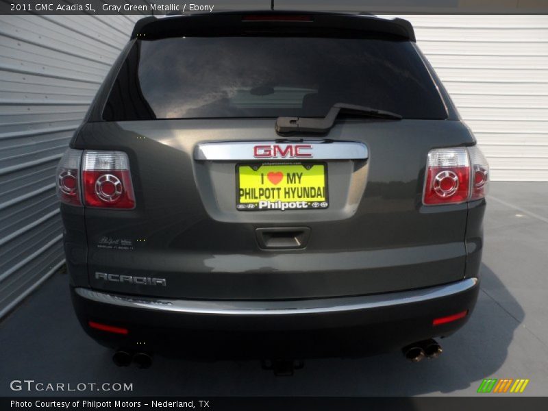 Gray Green Metallic / Ebony 2011 GMC Acadia SL