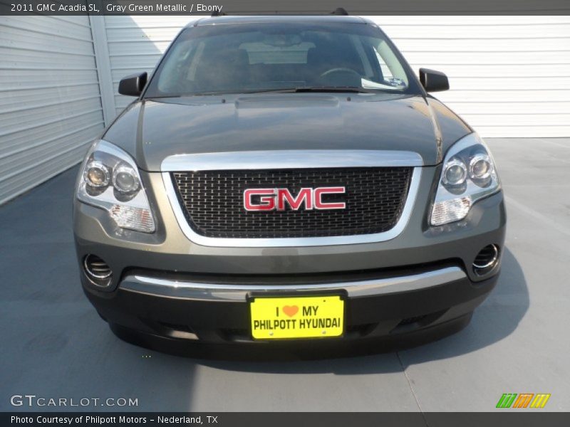 Gray Green Metallic / Ebony 2011 GMC Acadia SL