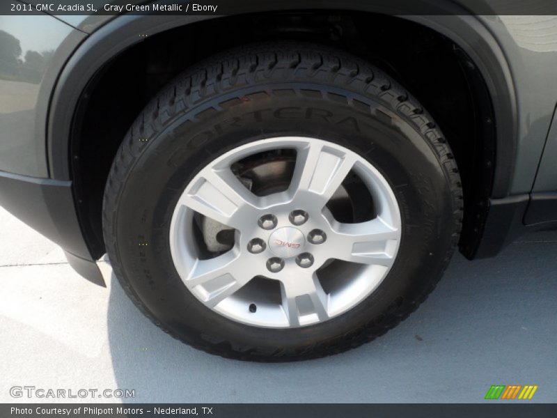 Gray Green Metallic / Ebony 2011 GMC Acadia SL