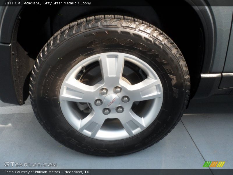 Gray Green Metallic / Ebony 2011 GMC Acadia SL