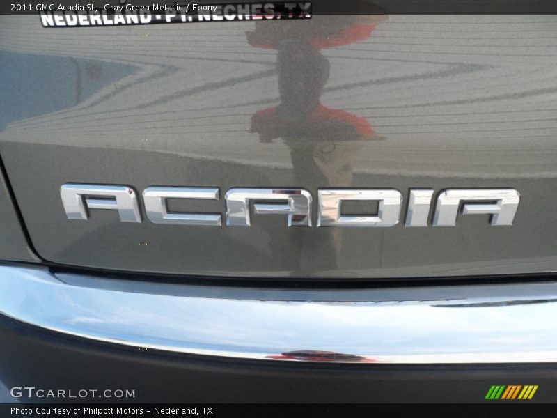 Gray Green Metallic / Ebony 2011 GMC Acadia SL