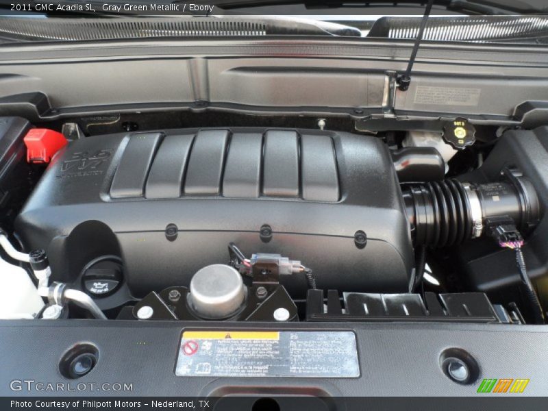 Gray Green Metallic / Ebony 2011 GMC Acadia SL