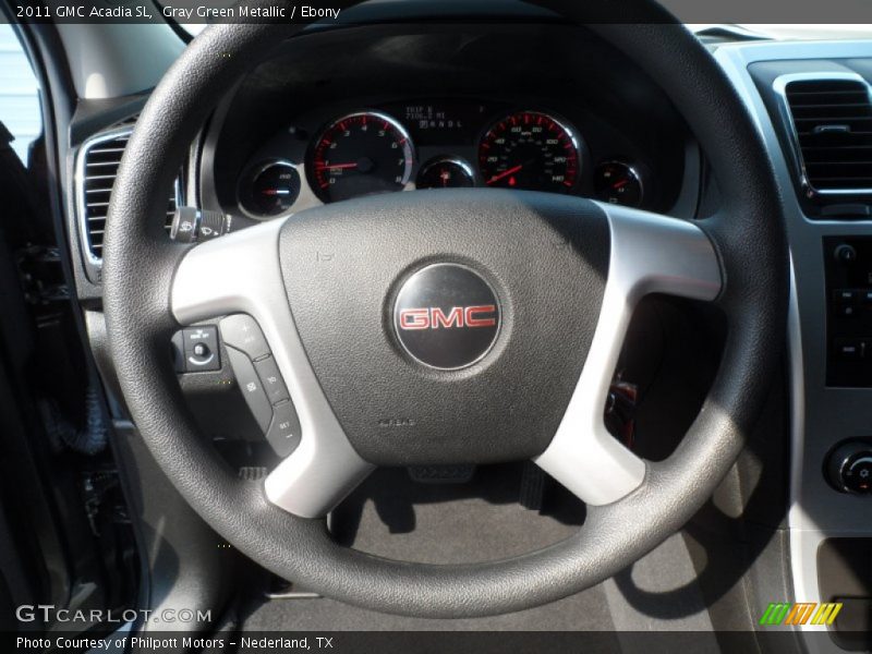 Gray Green Metallic / Ebony 2011 GMC Acadia SL