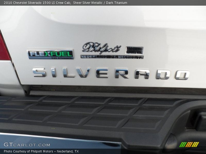 Sheer Silver Metallic / Dark Titanium 2010 Chevrolet Silverado 1500 LS Crew Cab