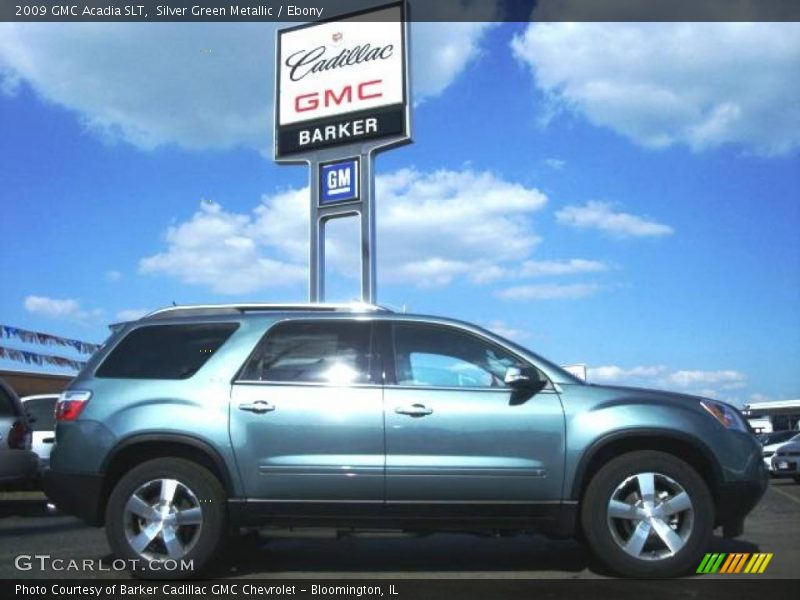 Silver Green Metallic / Ebony 2009 GMC Acadia SLT