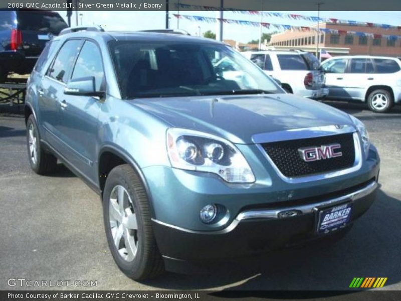 Silver Green Metallic / Ebony 2009 GMC Acadia SLT