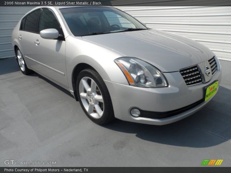 Liquid Silver Metallic / Black 2006 Nissan Maxima 3.5 SE
