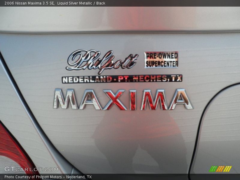 Liquid Silver Metallic / Black 2006 Nissan Maxima 3.5 SE