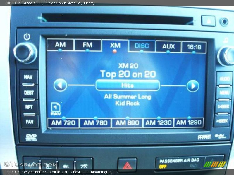 Silver Green Metallic / Ebony 2009 GMC Acadia SLT