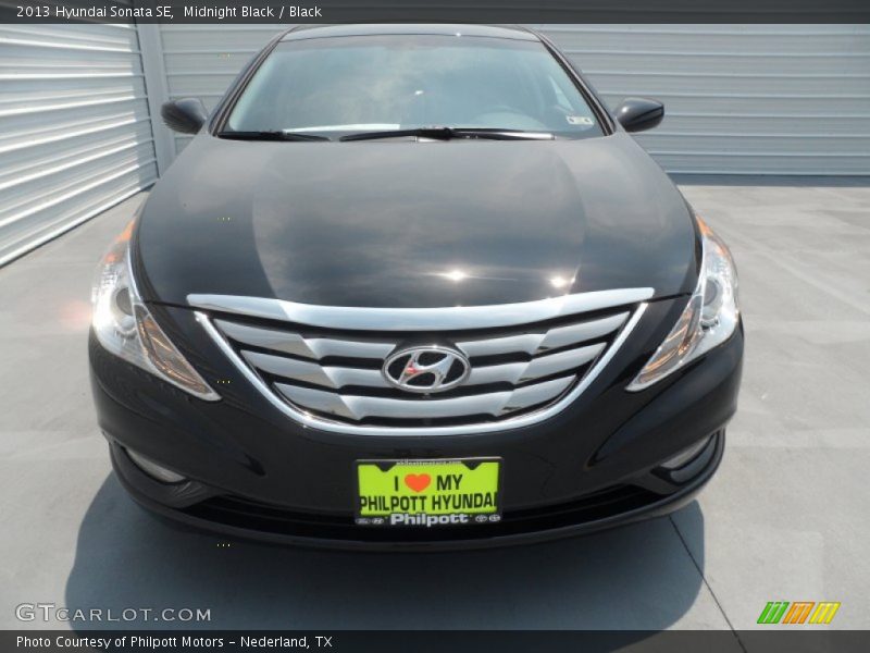 Midnight Black / Black 2013 Hyundai Sonata SE