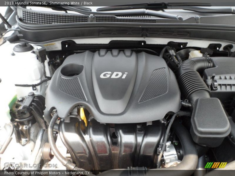 Shimmering White / Black 2013 Hyundai Sonata SE