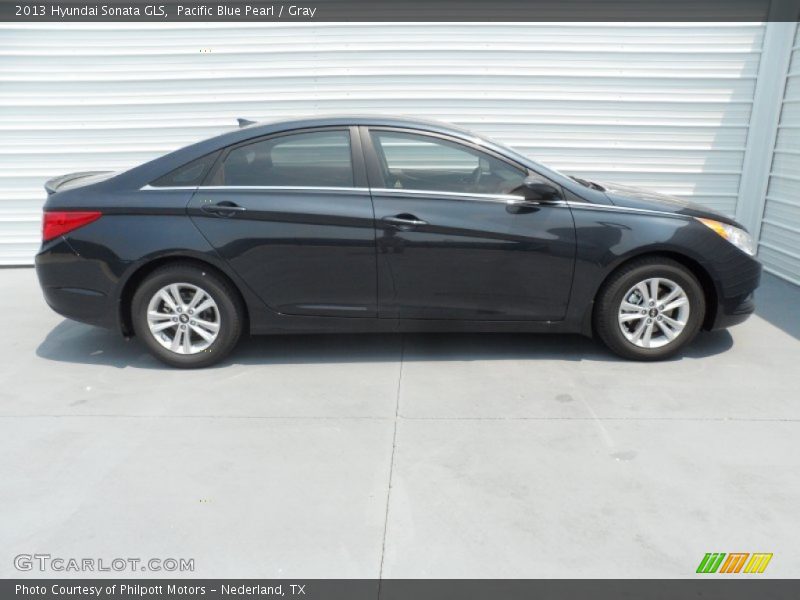 Pacific Blue Pearl / Gray 2013 Hyundai Sonata GLS