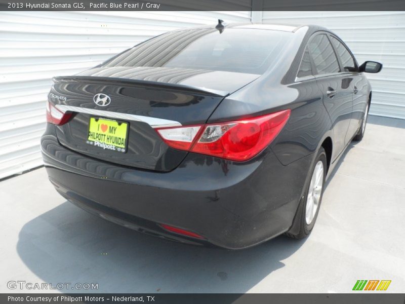 Pacific Blue Pearl / Gray 2013 Hyundai Sonata GLS