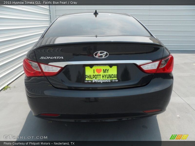 Pacific Blue Pearl / Gray 2013 Hyundai Sonata GLS