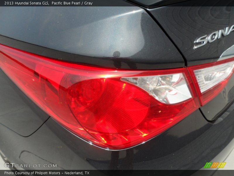 Pacific Blue Pearl / Gray 2013 Hyundai Sonata GLS