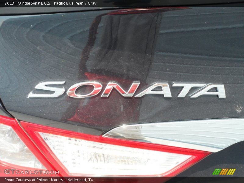 Pacific Blue Pearl / Gray 2013 Hyundai Sonata GLS