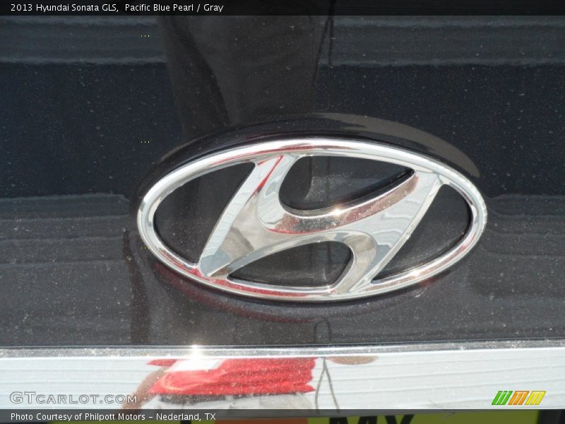 Pacific Blue Pearl / Gray 2013 Hyundai Sonata GLS