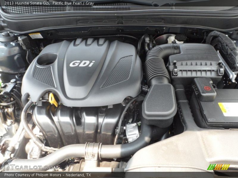 Pacific Blue Pearl / Gray 2013 Hyundai Sonata GLS