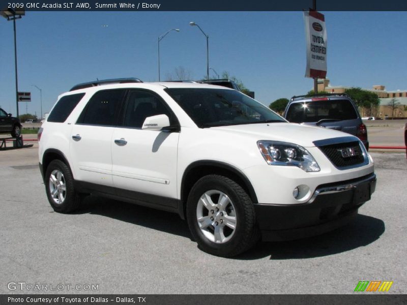 Summit White / Ebony 2009 GMC Acadia SLT AWD