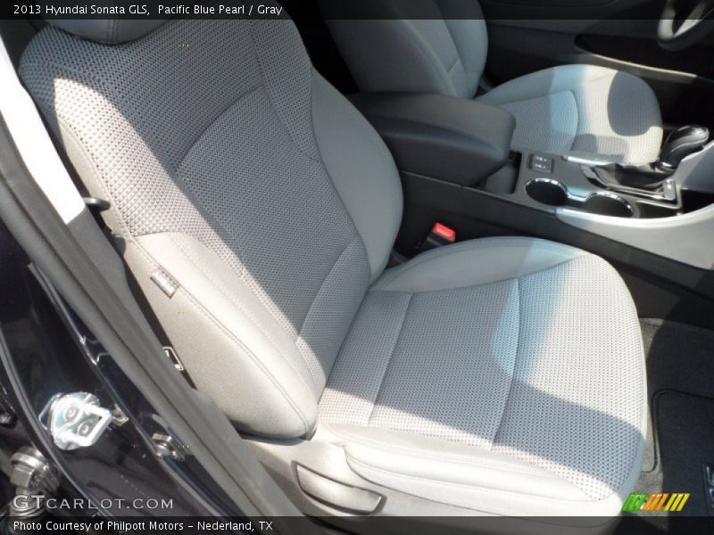 Pacific Blue Pearl / Gray 2013 Hyundai Sonata GLS