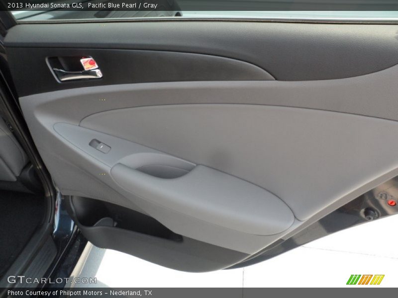 Pacific Blue Pearl / Gray 2013 Hyundai Sonata GLS