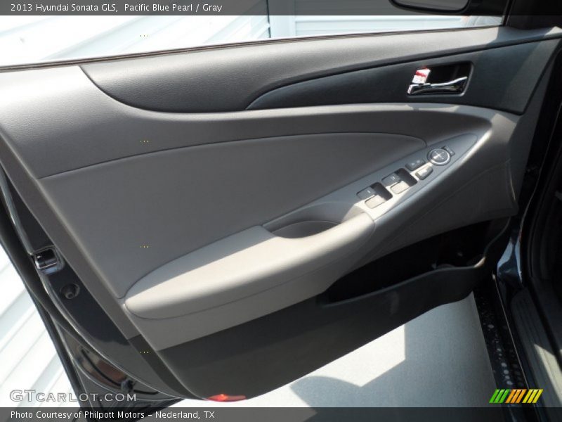 Pacific Blue Pearl / Gray 2013 Hyundai Sonata GLS