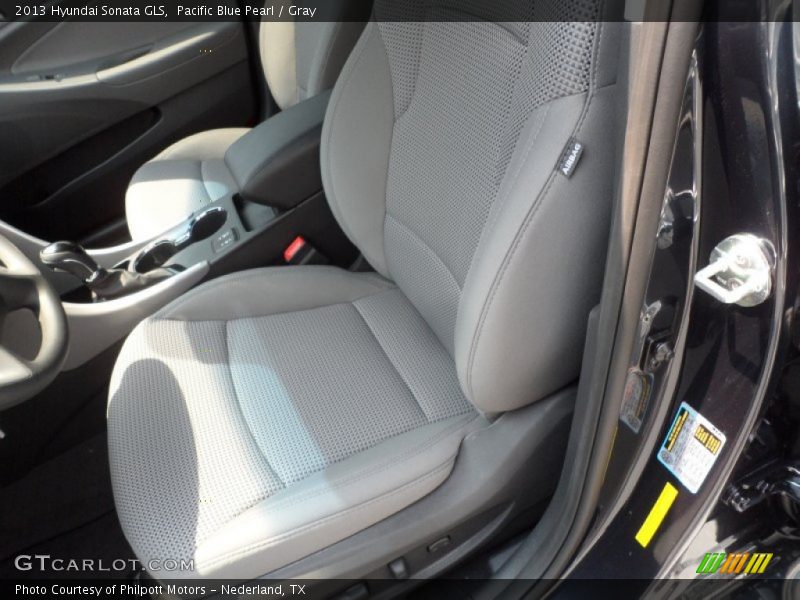 Pacific Blue Pearl / Gray 2013 Hyundai Sonata GLS