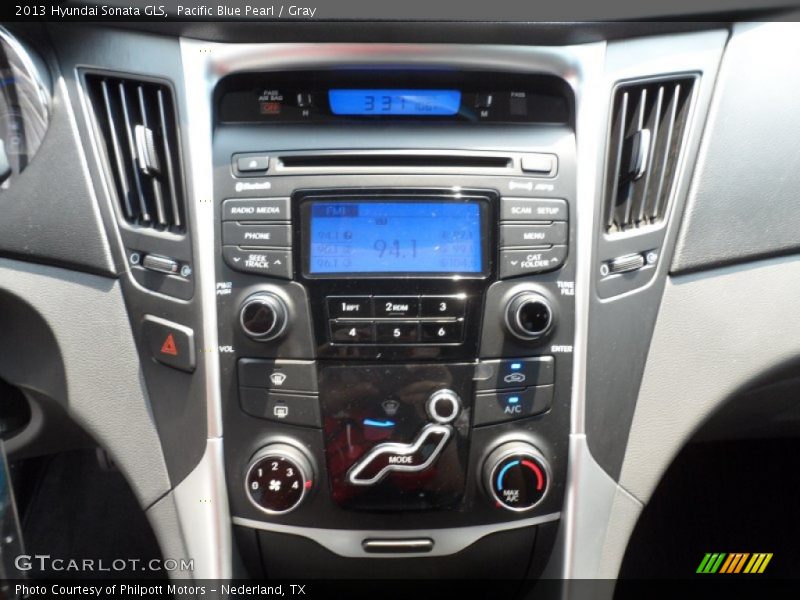 Pacific Blue Pearl / Gray 2013 Hyundai Sonata GLS