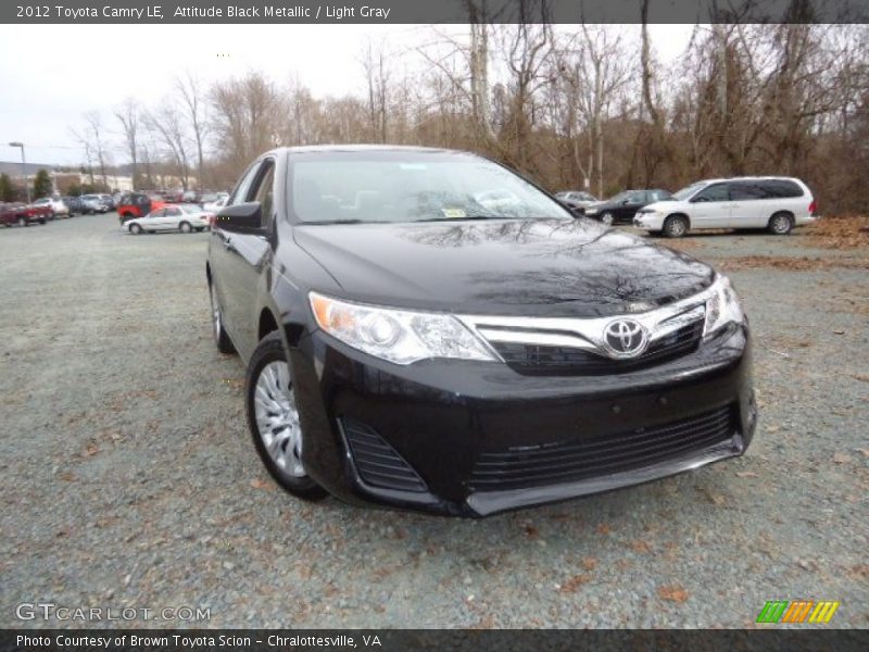 Attitude Black Metallic / Light Gray 2012 Toyota Camry LE