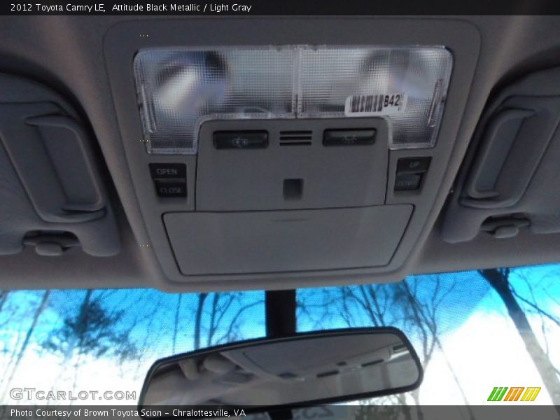 Attitude Black Metallic / Light Gray 2012 Toyota Camry LE
