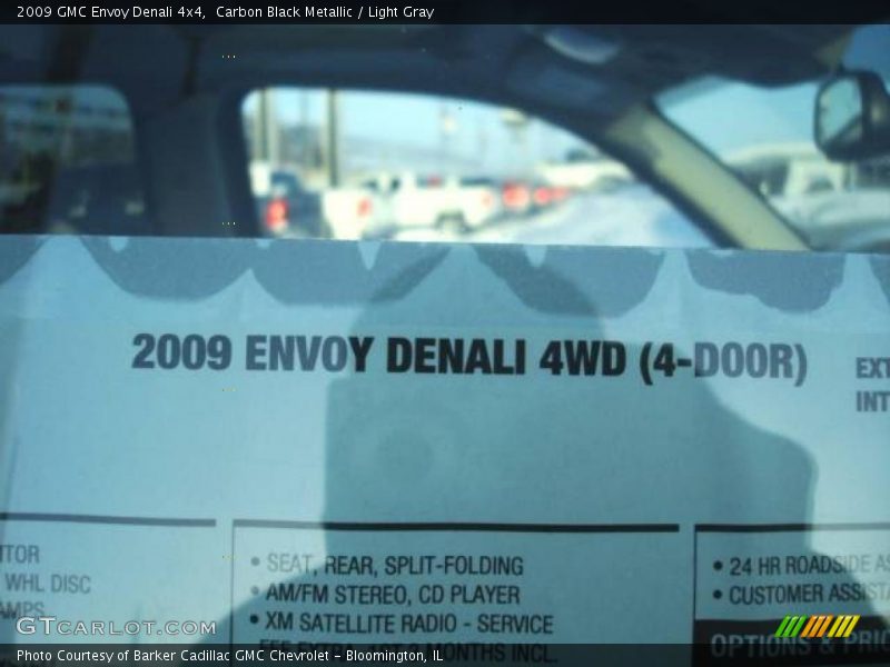 Carbon Black Metallic / Light Gray 2009 GMC Envoy Denali 4x4