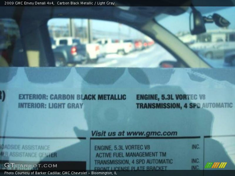 Carbon Black Metallic / Light Gray 2009 GMC Envoy Denali 4x4