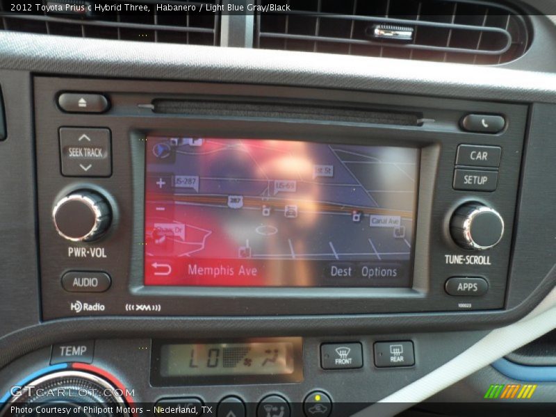 Navigation of 2012 Prius c Hybrid Three