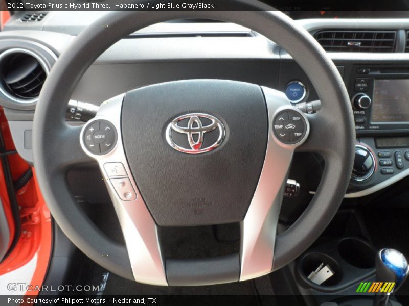  2012 Prius c Hybrid Three Steering Wheel