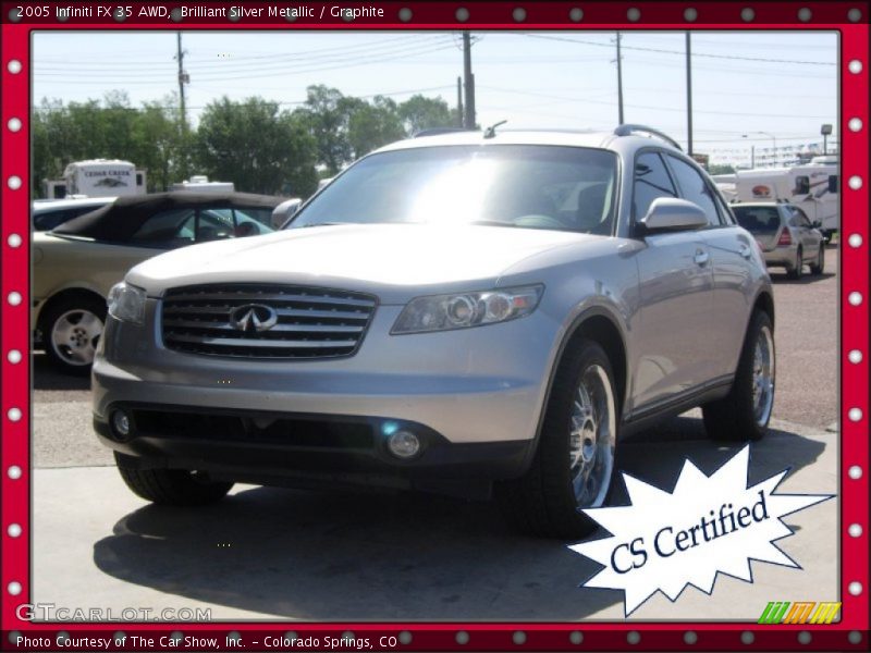 Brilliant Silver Metallic / Graphite 2005 Infiniti FX 35 AWD