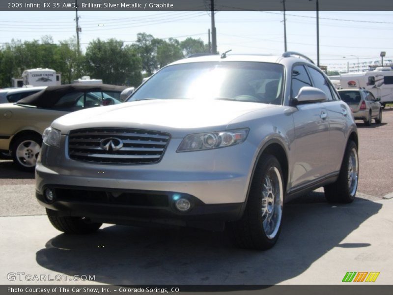Brilliant Silver Metallic / Graphite 2005 Infiniti FX 35 AWD