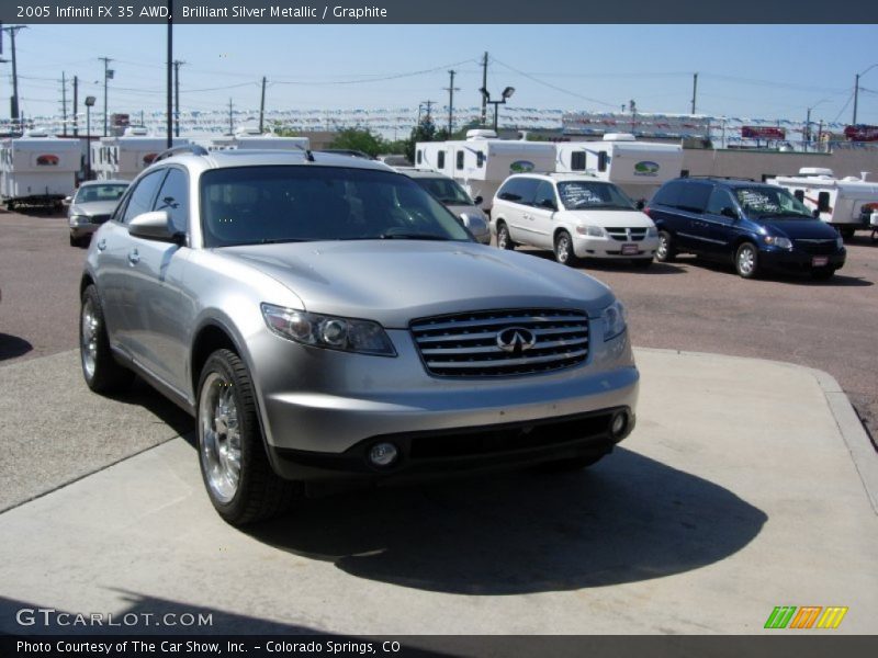 Brilliant Silver Metallic / Graphite 2005 Infiniti FX 35 AWD