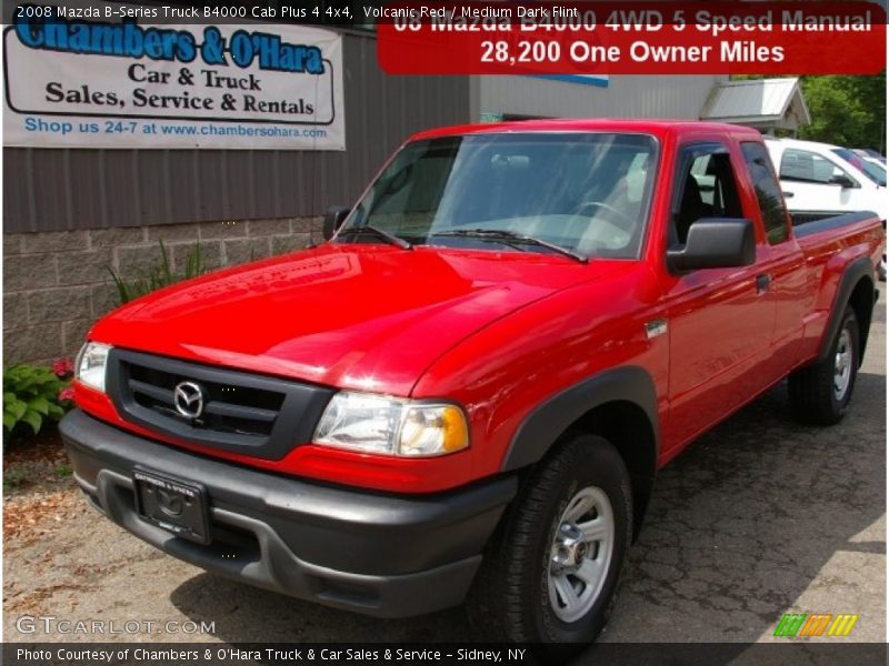 Volcanic Red / Medium Dark Flint 2008 Mazda B-Series Truck B4000 Cab Plus 4 4x4