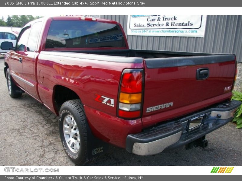 Sport Red Metallic / Stone Gray 2005 GMC Sierra 1500 SLE Extended Cab 4x4