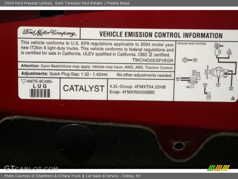 Dark Toreador Red Metallic / Pebble Beige 2004 Ford Freestar Limited